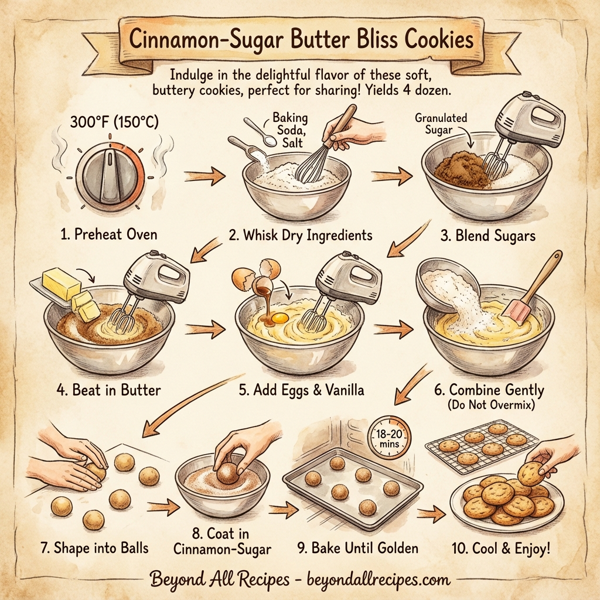 Cinnamon-Sugar Butter Bliss Cookies instructions