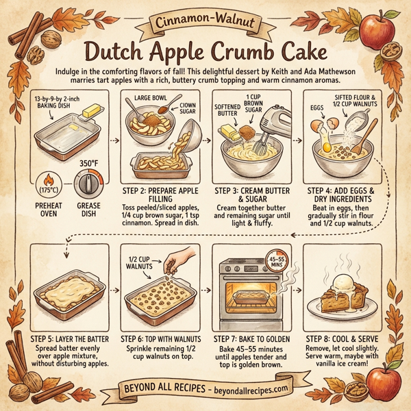 Cinnamon-Walnut Dutch Apple Crumb Cake instructions