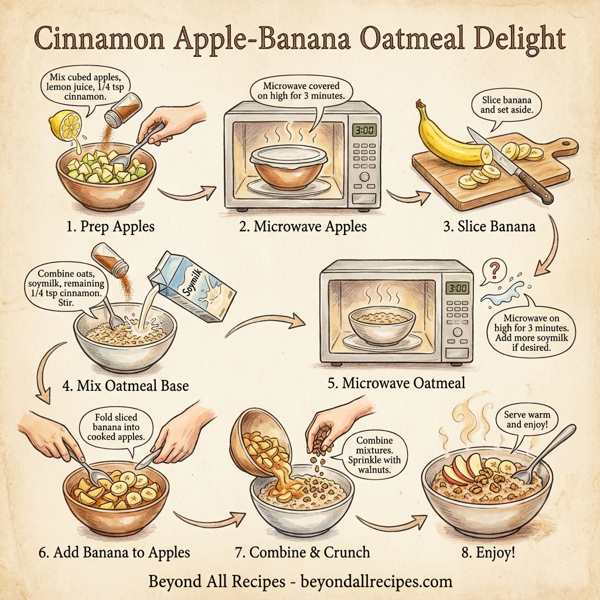 Cinnamon Apple-Banana Oatmeal Delight instructions