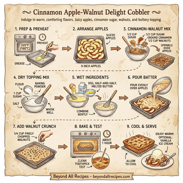 Cinnamon Apple-Walnut Delight Cobbler instructions