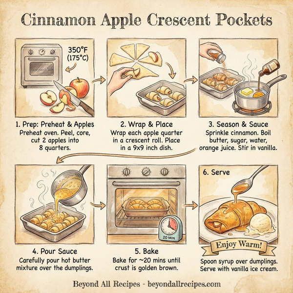 Cinnamon Apple Crescent Pockets instructions