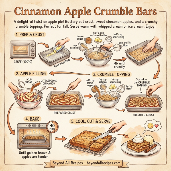Cinnamon Apple Crumble Bars instructions