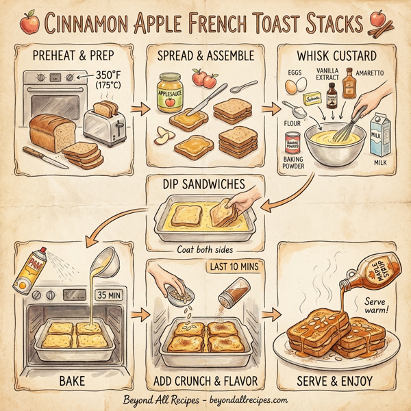 Cinnamon Apple French Toast Stacks instructions