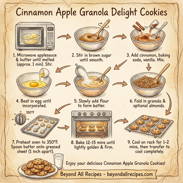 Cinnamon Apple Granola Delight Cookies instructions