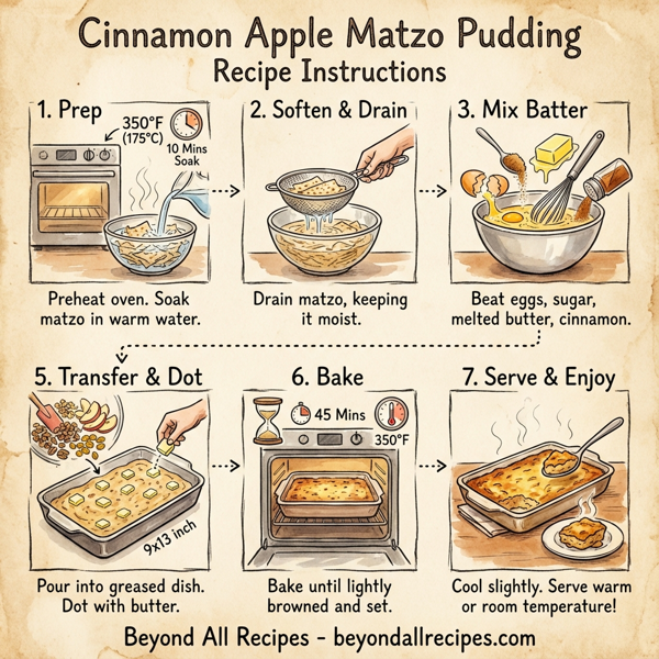 Cinnamon Apple Matzo Pudding instructions