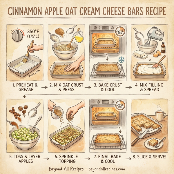 Cinnamon Apple Oat Cream Cheese Bars instructions