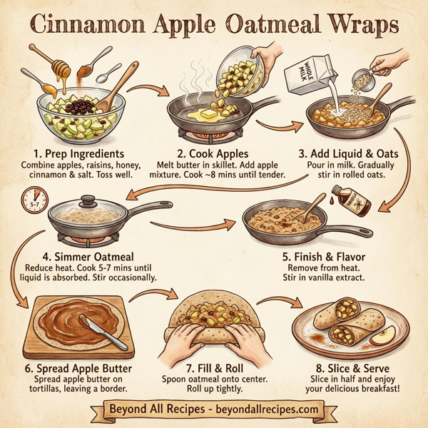Cinnamon Apple Oatmeal Wraps instructions