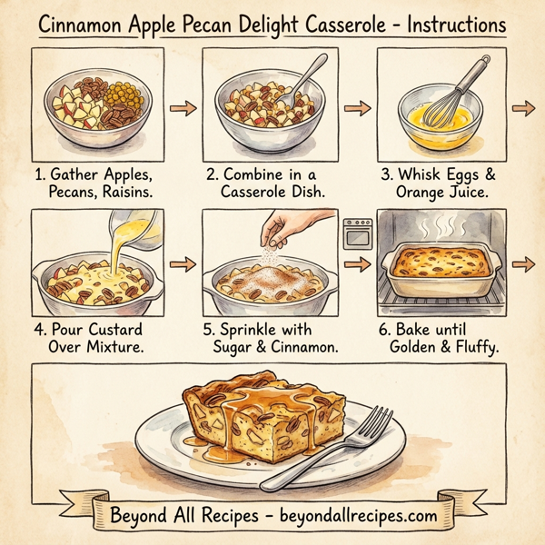 Cinnamon Apple Pecan Delight Casserole instructions