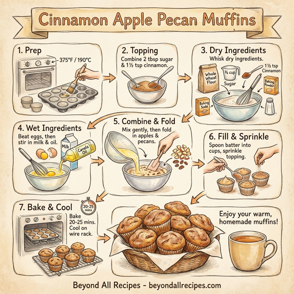 Cinnamon Apple Pecan Muffins instructions