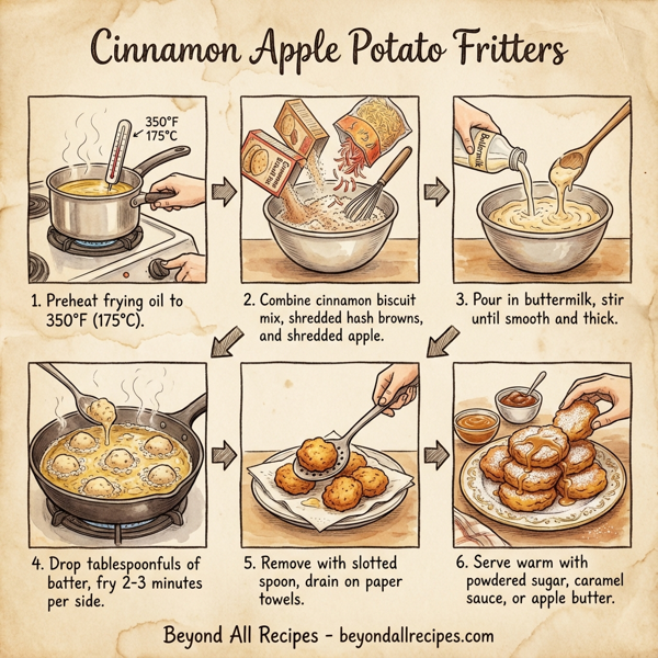 Cinnamon Apple Potato Fritters instructions