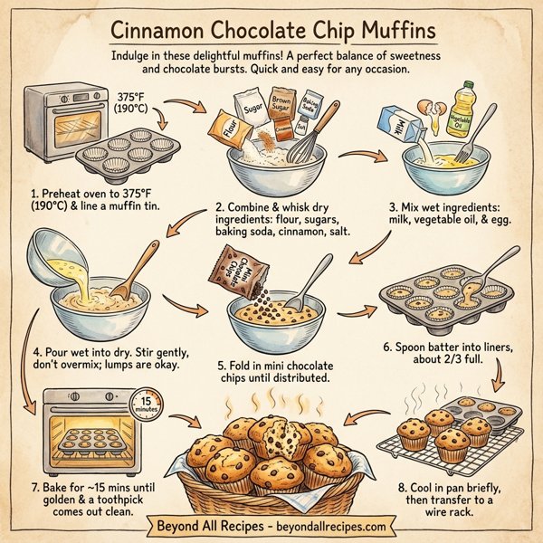 Cinnamon Chocolate Chip Muffins instructions