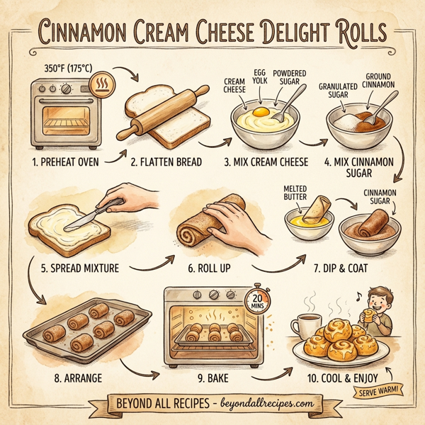 Cinnamon Cream Cheese Delight Rolls instructions