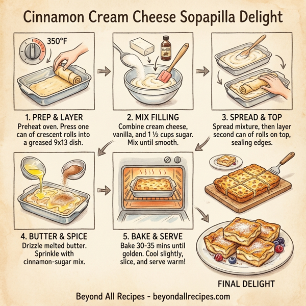 Cinnamon Cream Cheese Sopapilla Delight instructions