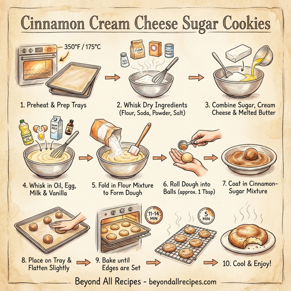 Cinnamon Cream Cheese Sugar Cookies instructions