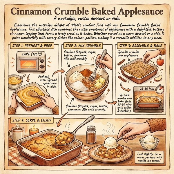 Cinnamon Crumble Baked Applesauce instructions