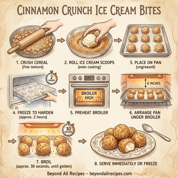 Cinnamon Crunch Ice Cream Bites instructions