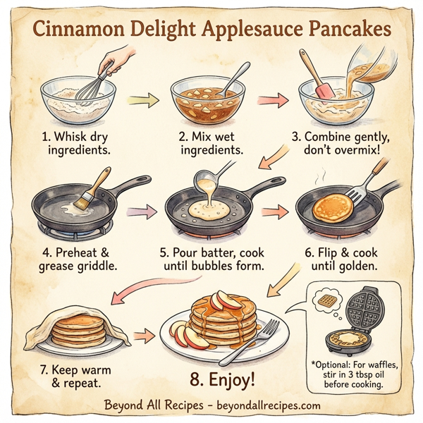 Cinnamon Delight Applesauce Pancakes instructions