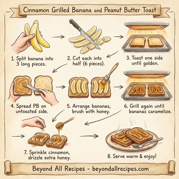 Cinnamon Grilled Banana and Peanut Butter Toast instructions