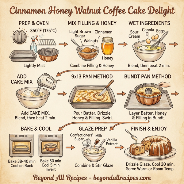 Cinnamon Honey Walnut Coffee Cake Delight instructions