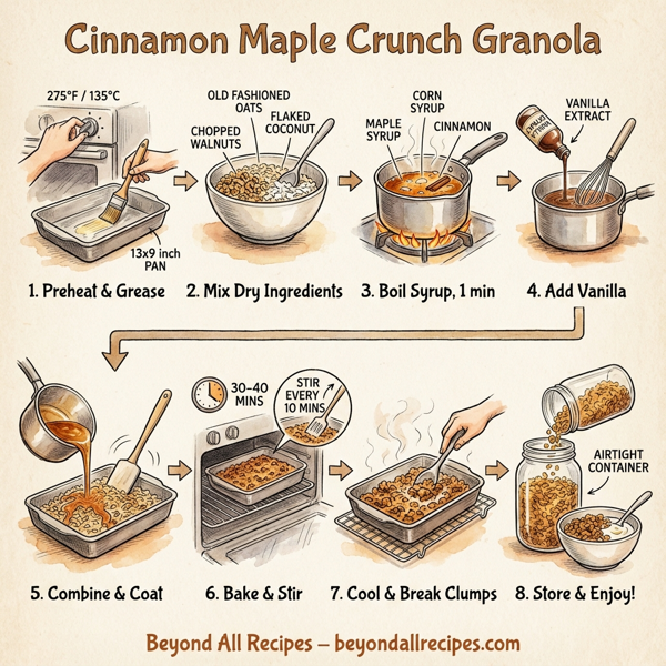 Cinnamon Maple Crunch Granola instructions