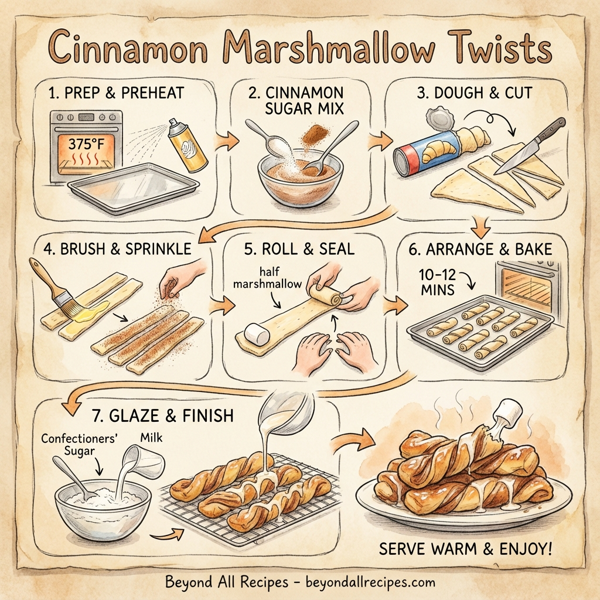 Cinnamon Marshmallow Twists instructions