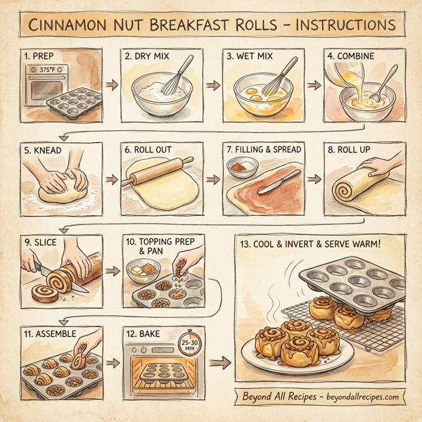 Cinnamon Nut Breakfast Rolls instructions