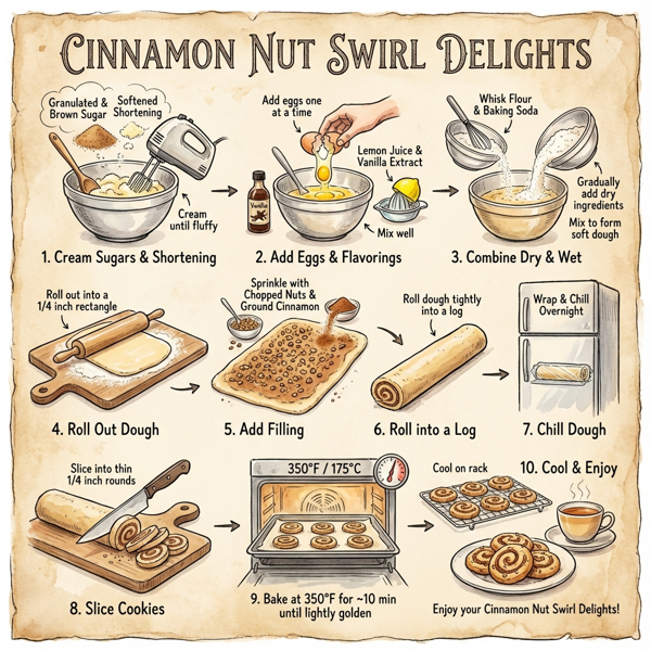 Cinnamon Nut Swirl Delights instructions