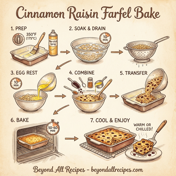 Cinnamon Raisin Farfel Bake instructions