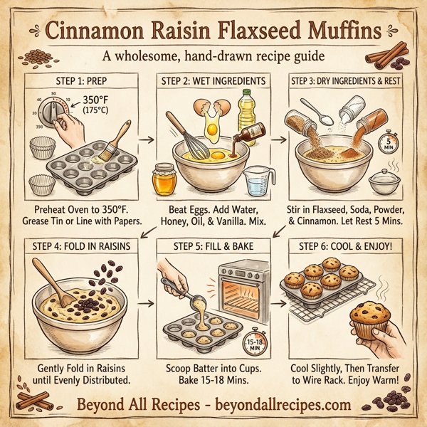 Cinnamon Raisin Flaxseed Muffins instructions