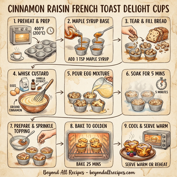 Cinnamon Raisin French Toast Delight Cups instructions