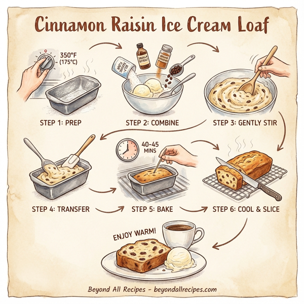 Cinnamon Raisin Ice Cream Loaf instructions