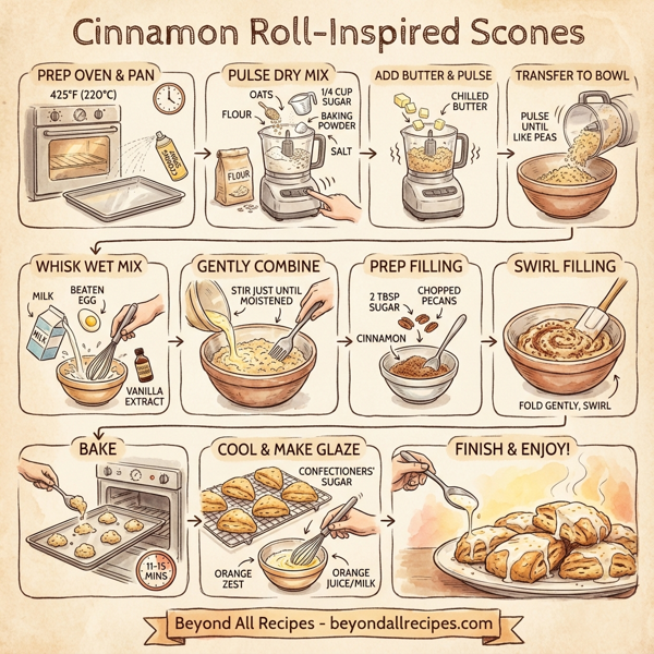 Cinnamon Roll-Inspired Scones instructions