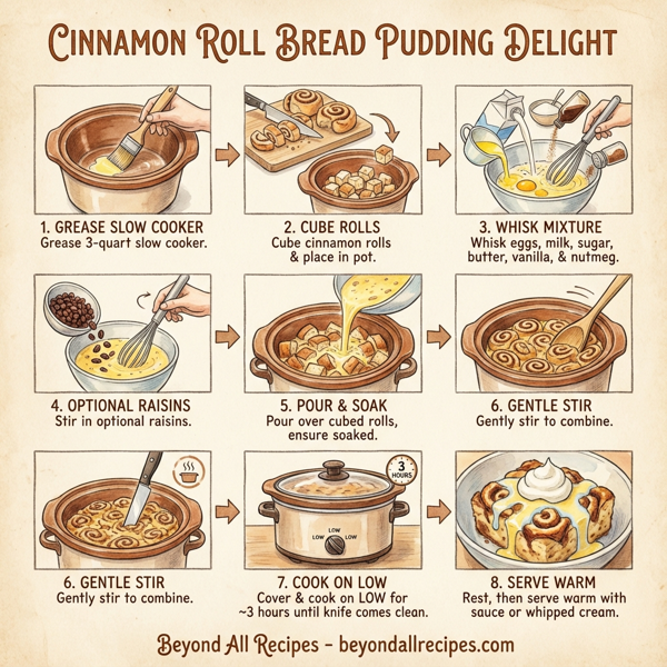 Cinnamon Roll Bread Pudding Delight instructions