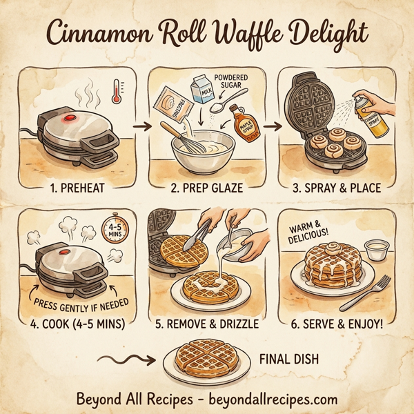 Cinnamon Roll Waffle Delight instructions