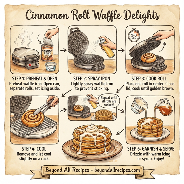 Cinnamon Roll Waffle Delights instructions
