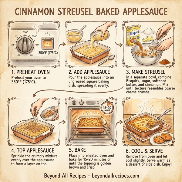 Cinnamon Streusel Baked Applesauce instructions