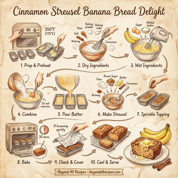 Cinnamon Streusel Banana Bread Delight instructions