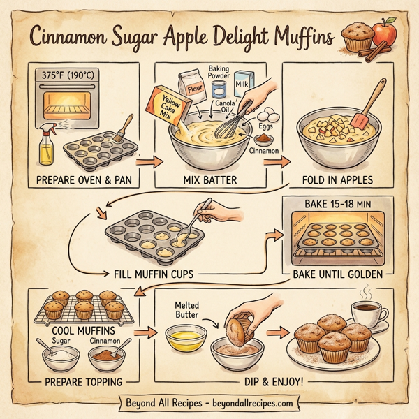 Cinnamon Sugar Apple Delight Muffins instructions