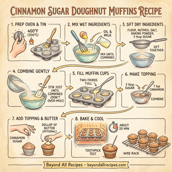 Cinnamon Sugar Doughnut Muffins instructions