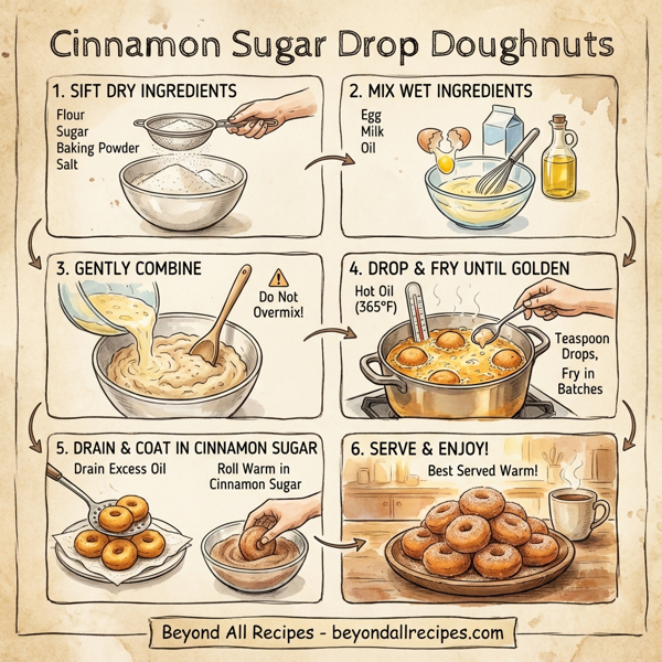 Cinnamon Sugar Drop Doughnuts instructions
