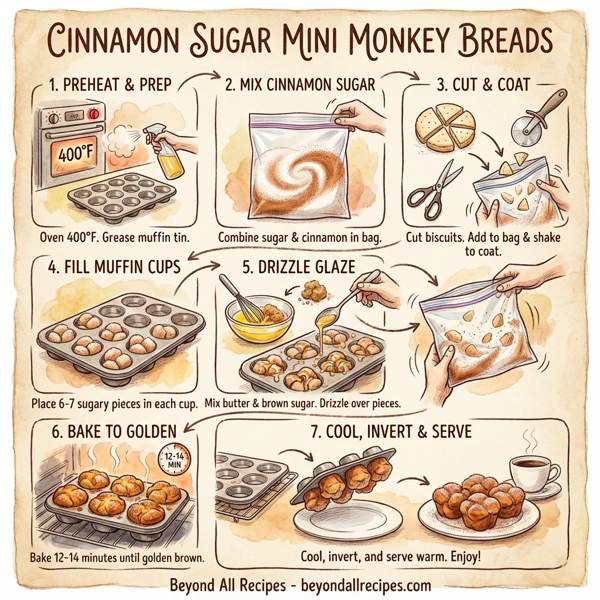 Cinnamon Sugar Mini Monkey Breads instructions