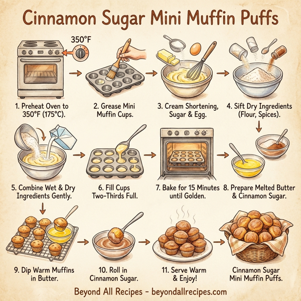 Cinnamon Sugar Mini Muffin Puffs instructions