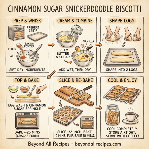 Cinnamon Sugar Snickerdoodle Biscotti instructions