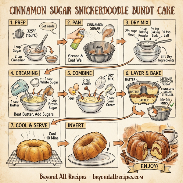 Cinnamon Sugar Snickerdoodle Bundt Cake instructions