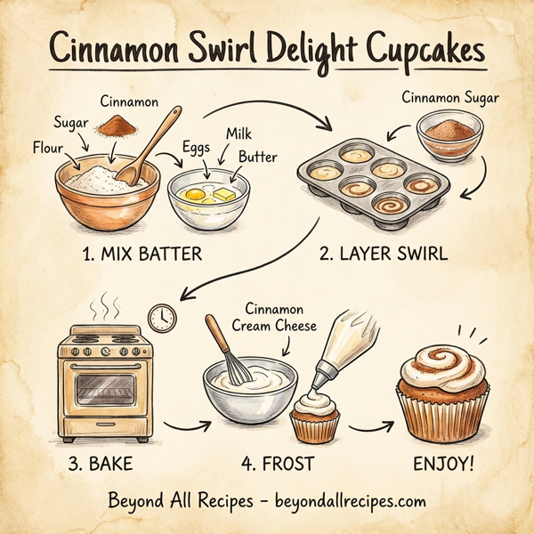 Cinnamon Swirl Delight Cupcakes instructions