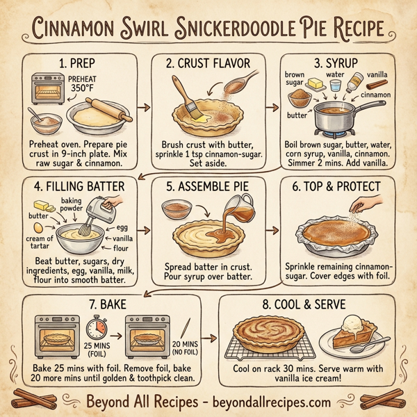 Cinnamon Swirl Snickerdoodle Pie instructions