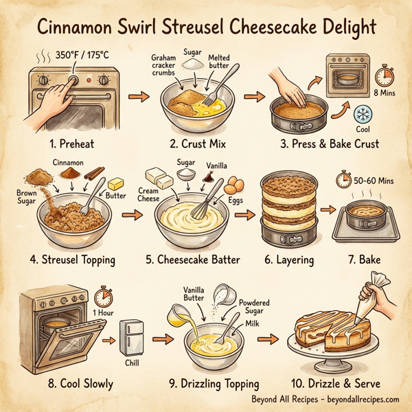 Cinnamon Swirl Streusel Cheesecake Delight instructions