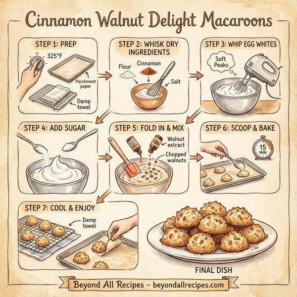 Cinnamon Walnut Delight Macaroons instructions
