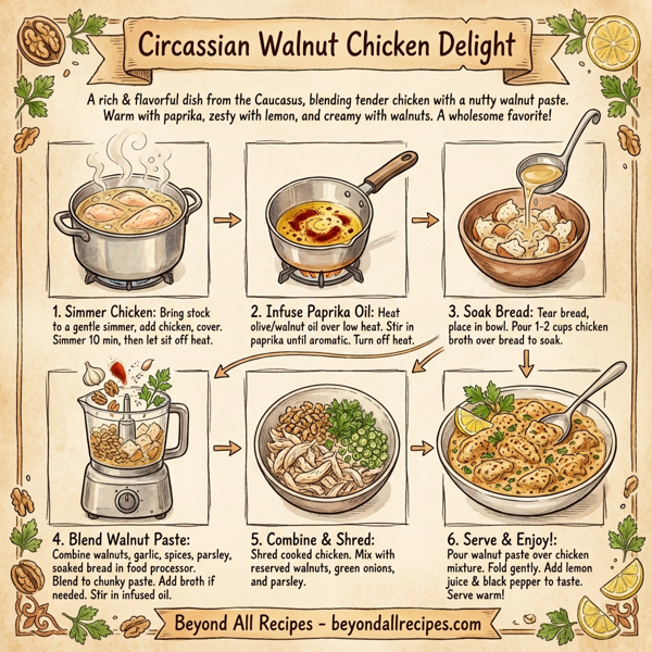 Circassian Walnut Chicken Delight instructions