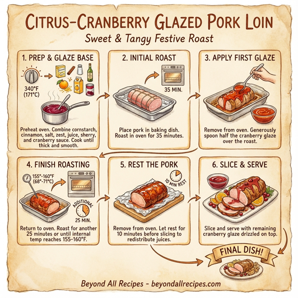 Citrus-Cranberry Glazed Pork Loin instructions